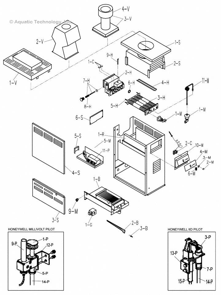 Raypak 105B Heater (Versa Plus Cast Iron) Replacement Parts