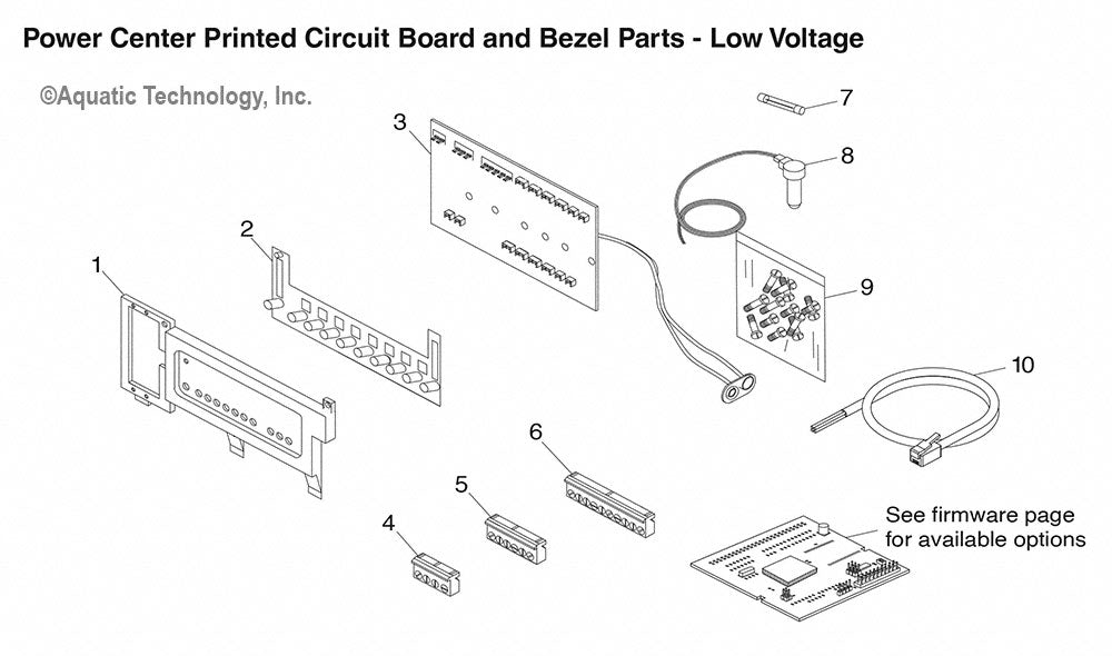 Jandy AquaLink Power Center Printed Circuit Board and Bezel Parts