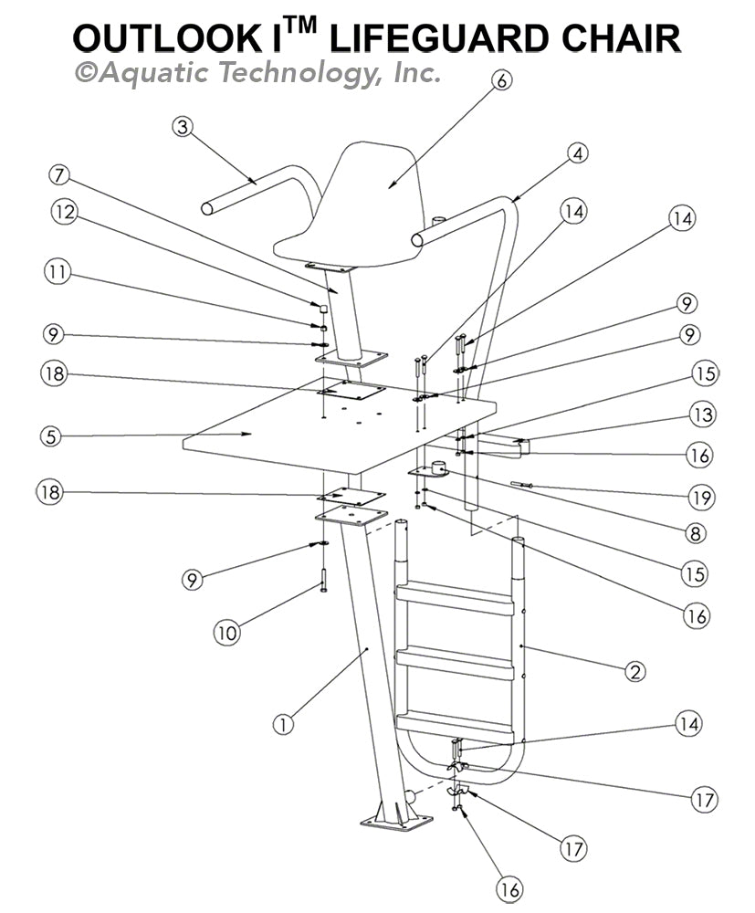 SR Smith Outlook I Lifeguard Chair Parts