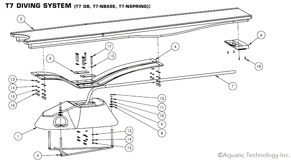 Inter-Fab T7 Diving Board and Stand Parts