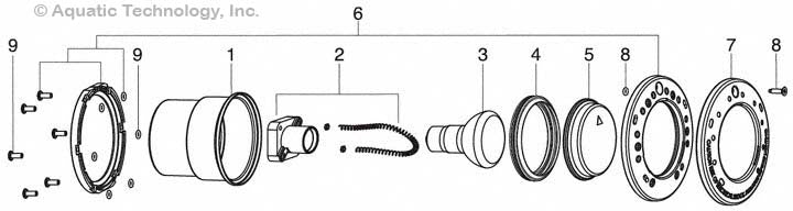 Jandy White Small Incandescent Spa Light Parts (Pro Series WSHV and WSLV)