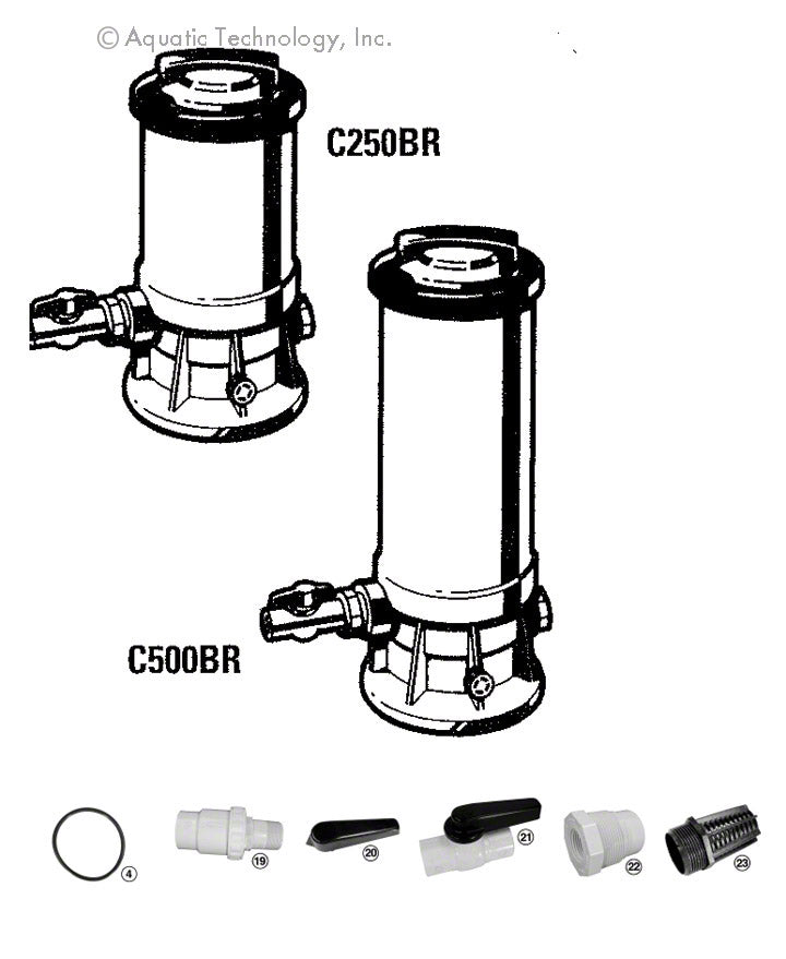 Hayward Bromine C250BR And C500BR Feeder Parts