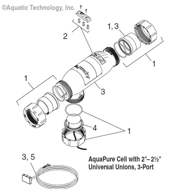 Jandy AquaPure 3-Port Cell Parts