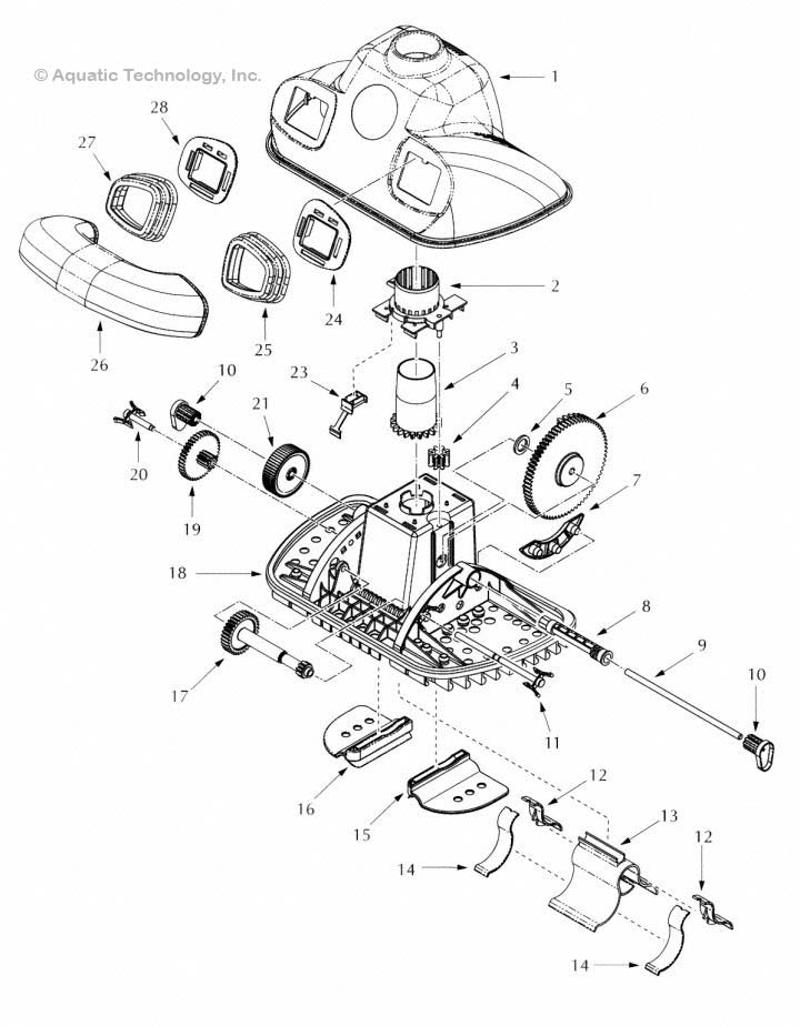 Pentair Kreepy Krauly Poolshark Replacement Parts