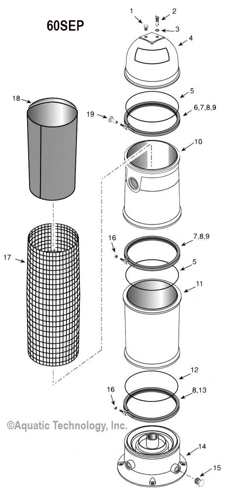 Sta-Rite 60SEP D.E. Separation Tank Parts