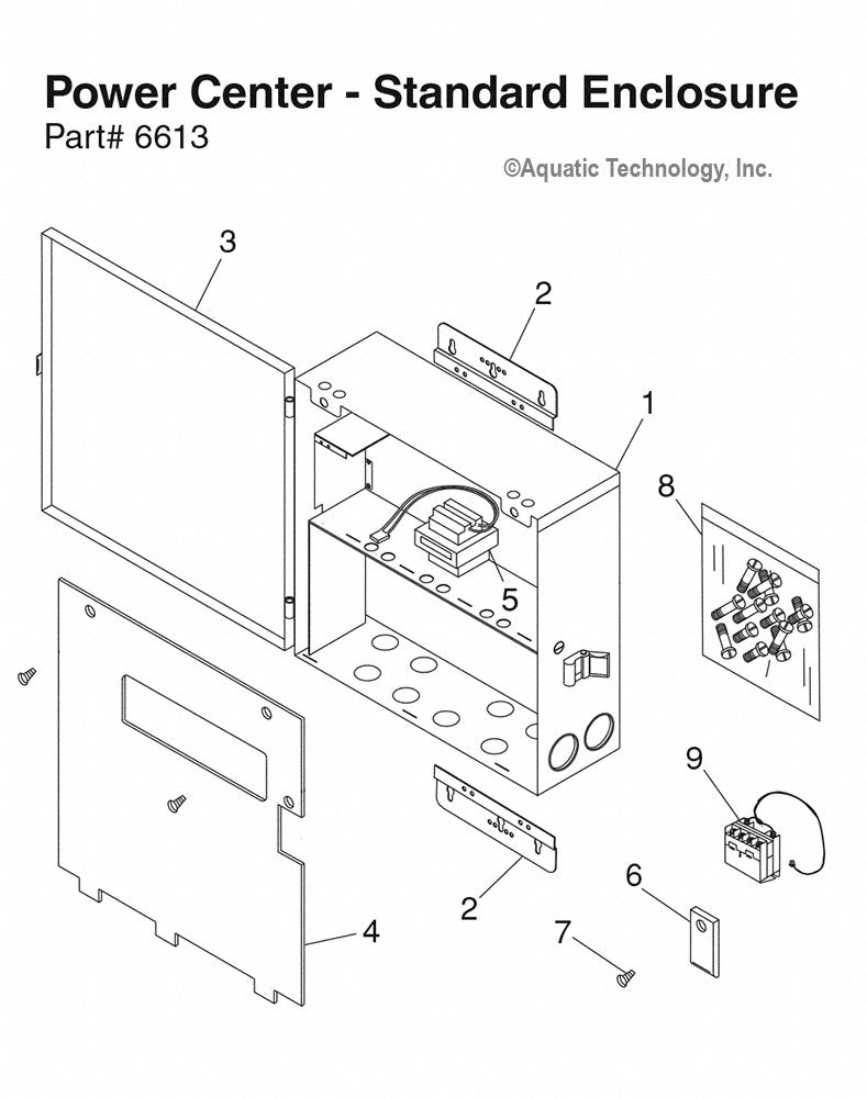 Jandy AquaLink Power Center Standard Enclosure Parts