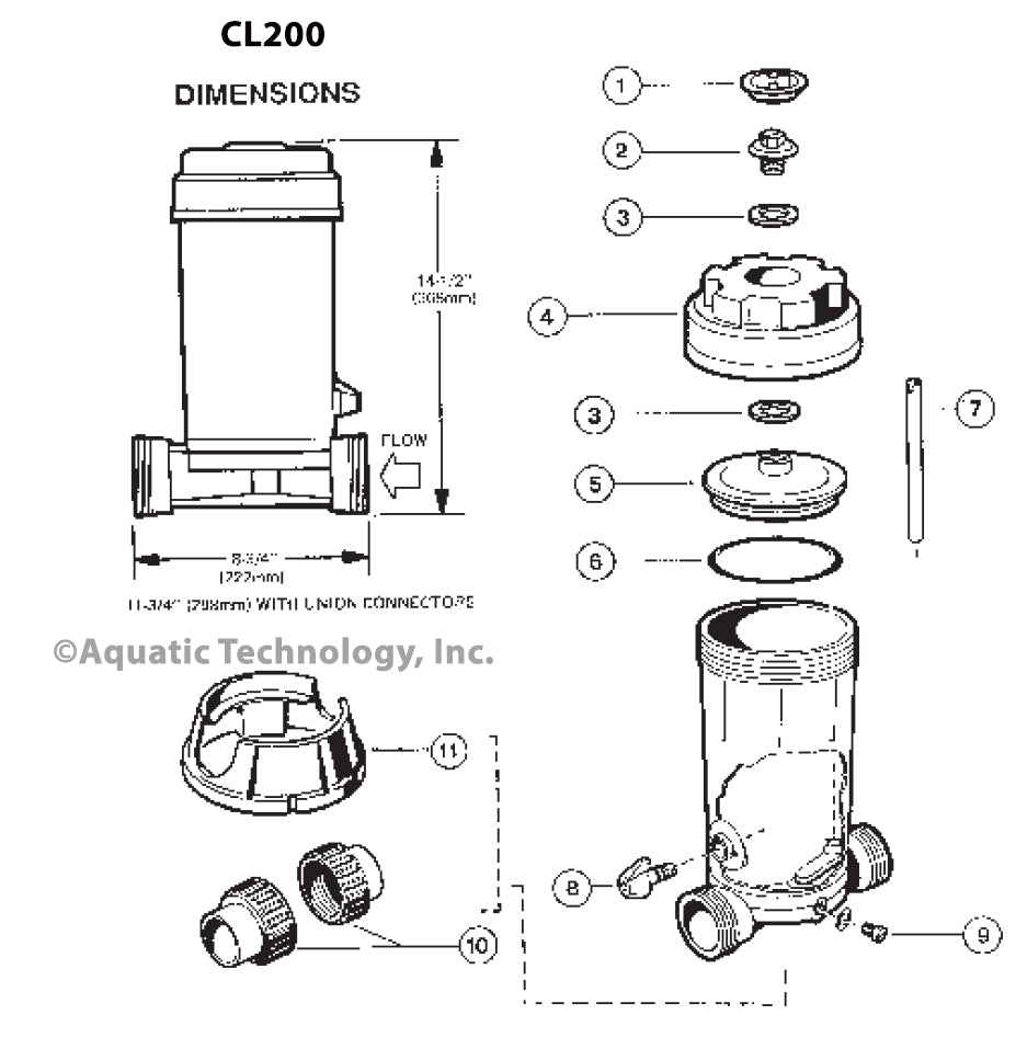 Hayward Chlorine CL200 Feeder Parts