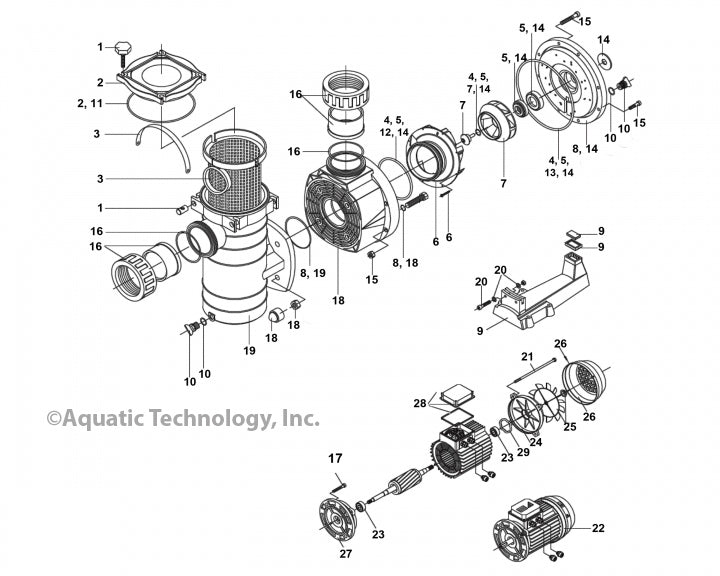 Hayward HCP 55-125 Series Pump Replacement Parts