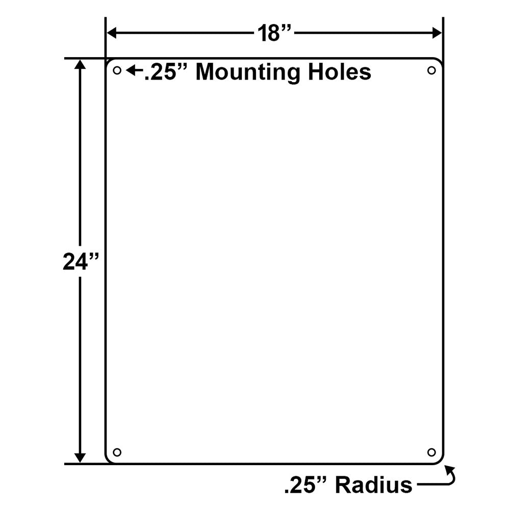 Waterslide Rules Sign - 18 x 24 Inches on Heavy-Duty Aluminum (Customize or Leave Blank)