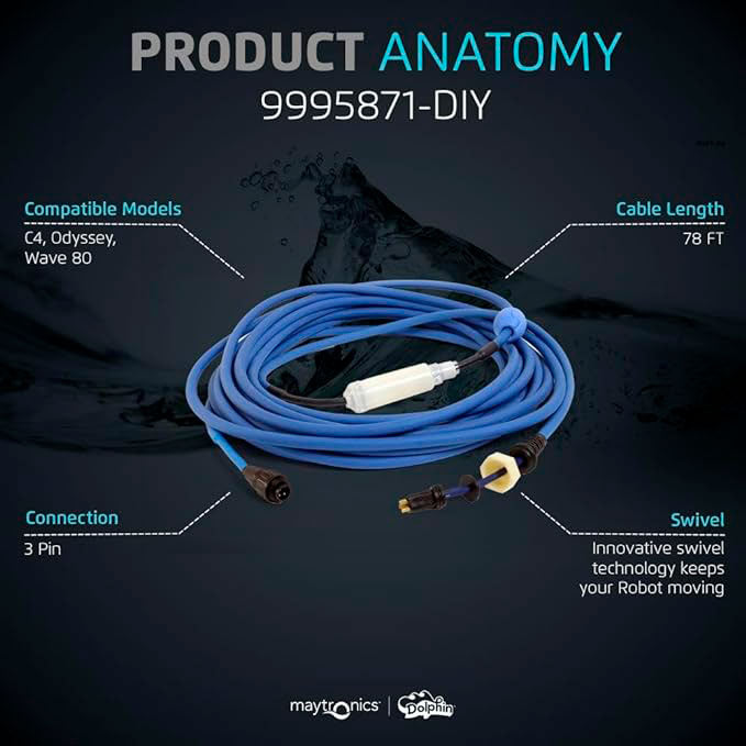 Odyssey, Wave 80 Dynamic DIY Swivel Cable - 79 Feet