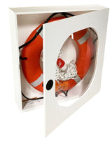 Safety Station Cabinet Equipped With 20 Inch USCG Life Ring Buoy and Throw Line - Orange