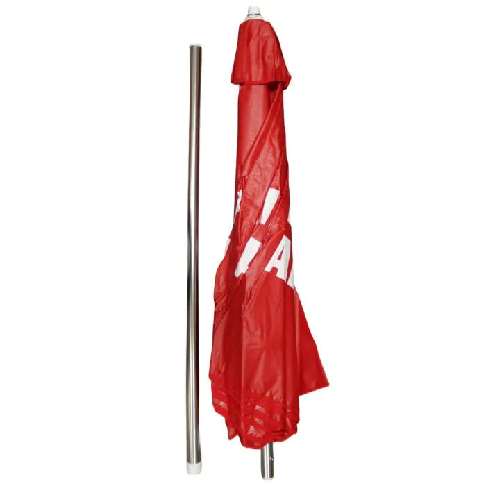 Lifeguard Umbrella With Tilt - Vinyl - 6-1/2 Foot Diameter - Red