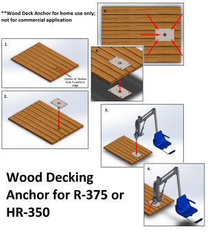 Wood Deck Anchor Plate for Global Lifts