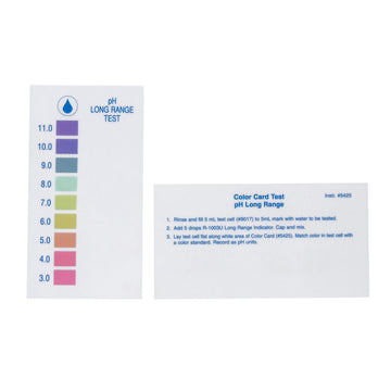 Taylor Instructions for Color Card Comparator for pH Long Range (3.0-11.0 PPM) - 5425