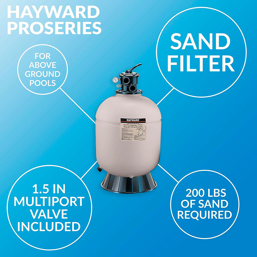 Pro Series S210T Aboveground Sand Filter System - 1.5 HP - 21 Inch