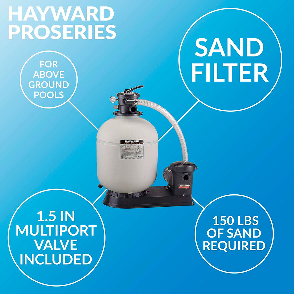 Pro Series S180T Aboveground Sand Filter System - 1 HP - 18 Inch