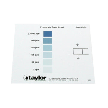 Taylor Instructions for Color Card Comparator for Phosphate and Stannous Chloride (0-1000 PPB) - 5434