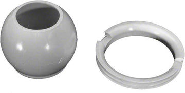 Eyeball and Retainer Ring - White