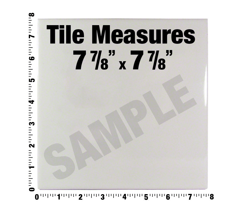 9 FT Ceramic Skid Resistant Tile Depth Marker 8 Inch x 8 Inch with 6 Inch Lettering