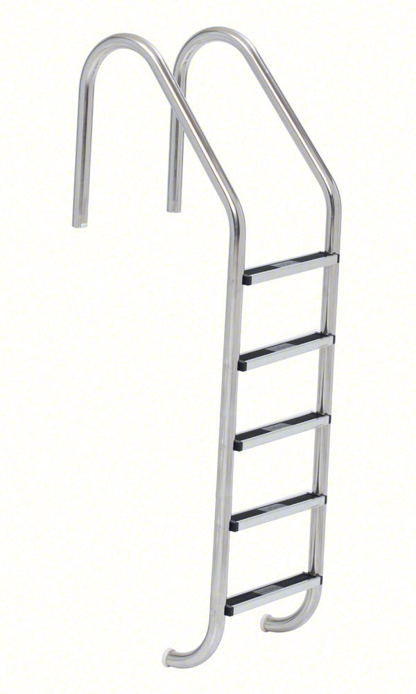 5-Step 23 Inch Wide Standard Plus Commercial Ladder 1.90 x .065 Inch - Stainless Steel Treads