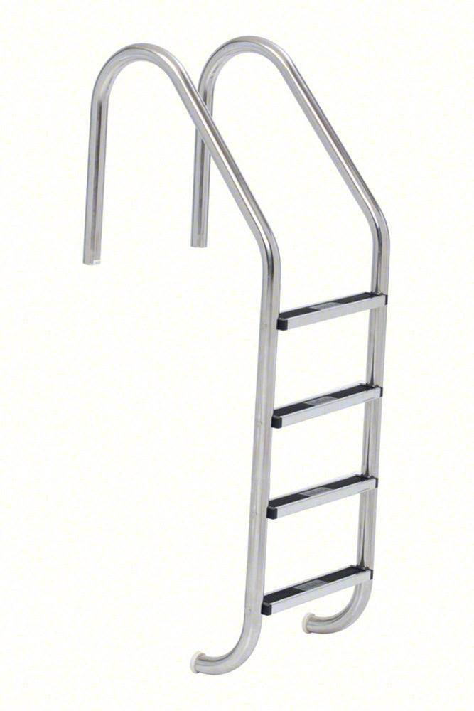 4-Step 23 Inch Wide Standard Plus Commercial Ladder 1.90 x .109 Inch - Stainless Steel Treads