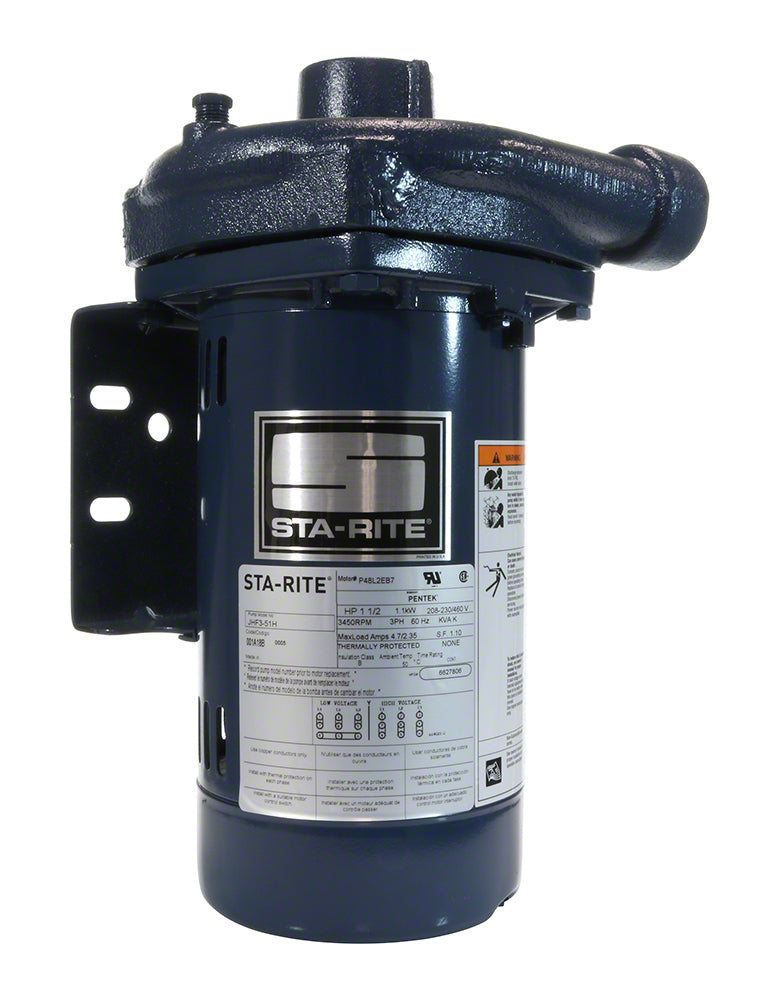 J Series Centrifugal 2 HP Pump 208-230/460 Volts 3-Phase High Head - 1-1/2 x 1-1/4 Inch