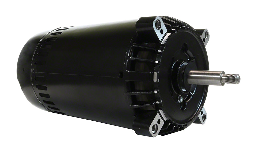 1/2 HP Pump Motor Threaded Shaft - 1-Speed 115/230 Volts 60 Hz - Max-Rated - Black