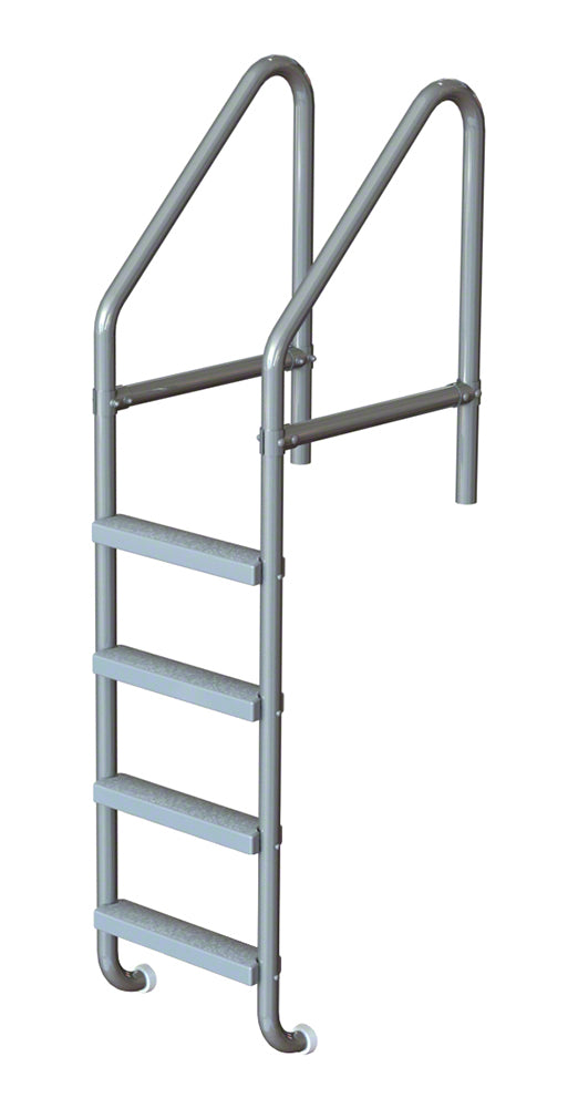 4-Step 36 Inch Wide Cross-Braced Heavy-Duty Ladder 1.50 x .083 Inch - Marine Grade