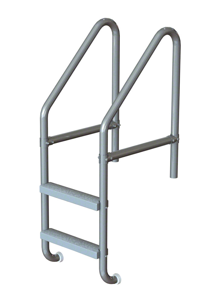 2-Step 25 Inch Wide Cross-Braced Heavy-Duty Ladder 1.50 x .083 Inch - Marine Grade