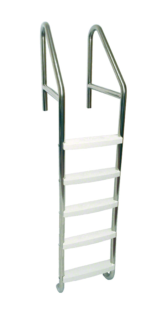 5-Step 29 Inch Wide Standard Cross-Braced Plus Commercial Ladder 1.90 x .065 Inch - Plastic Treads