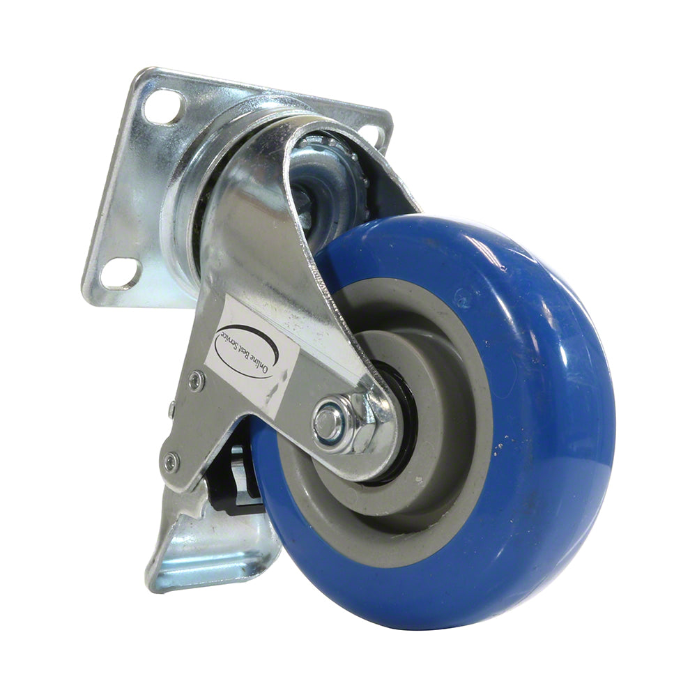 4 Inch x 1-1/2 Inch Polyurethane Swivel with Brake Caster