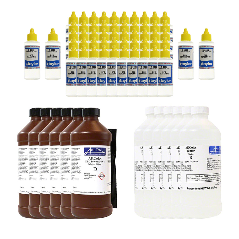 AKColor Free/Total Chlorine Chemical Kit - 6 Each