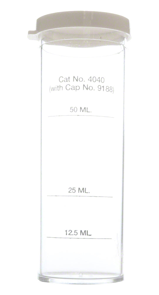 Taylor Graduated Sample Tube 50 mL - Plastic With Cap - 9188