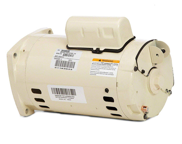 1 HP Pump Motor Square Flange - 2-Speed 1-Phase 208-230 Volts 60 Hz - Almond