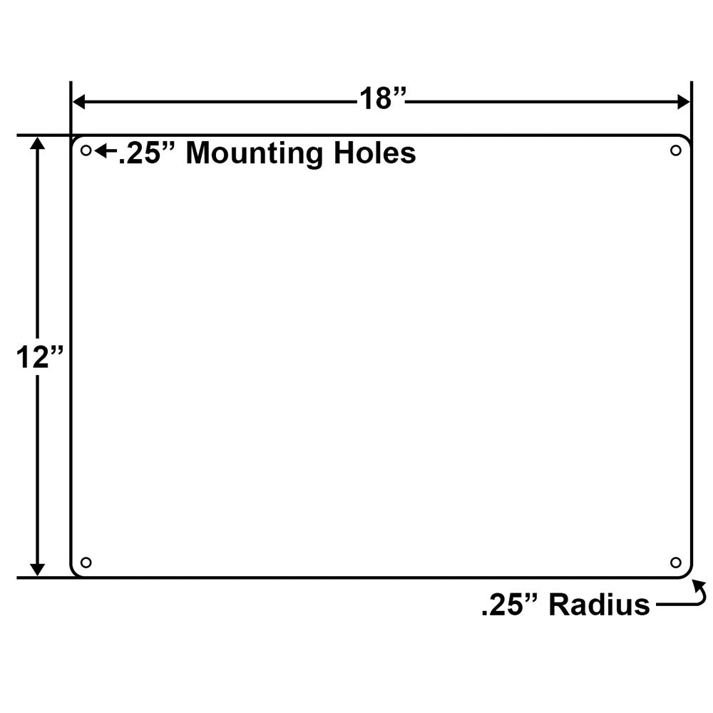 Chlorine Aluminum Sign - 18x12 Inch