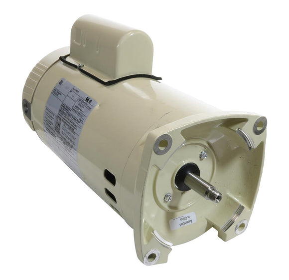 1-1/2 HP Pump Motor Square Flange 56Y - 1-Speed 1-Phase 115/208-230V 60 Hz - Energy Efficient - Almond