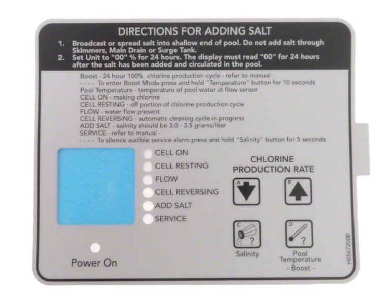 AquaPure Sanitizer Bottom Control Box Decal