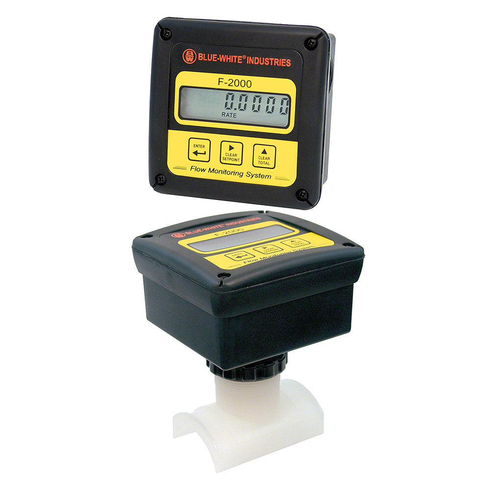 F-2000RTP Digital Paddlewheel Flow Meter - 4 Inch Sch 80 Saddle Mount - 115V 100-1000 GPM Remote