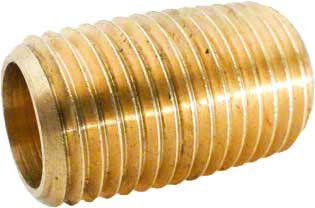 Nipple 1/4 x 7/8 Inch MPT x MPT - Brass