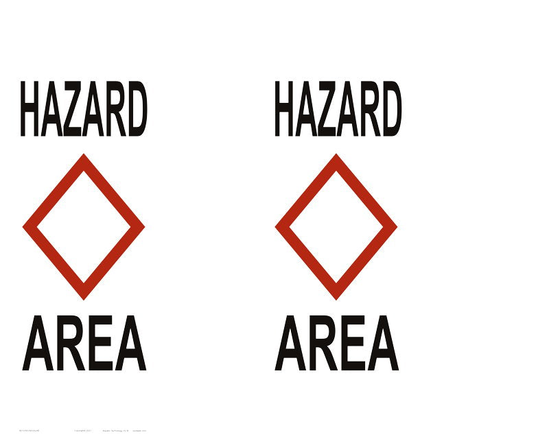 Hazard Area Regulatory Buoy Label - 30 x 24 Inches on Adhesive Vinyl