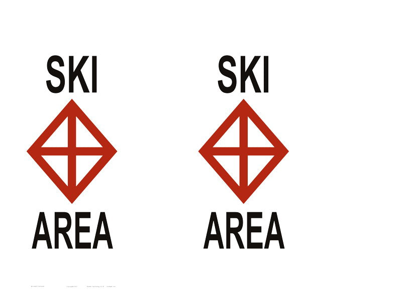 Ski Area Regulatory Buoy Label - 33 x 24 Inches on Adhesive Vinyl