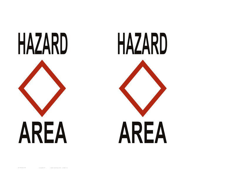 Hazard Area Regulatory Buoy Label - 33 x 24 Inches on Adhesive Vinyl