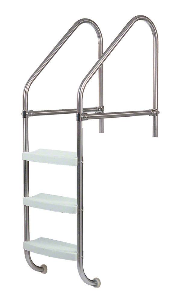 3-Step 27 Inch Wide Cross-Braced Heavy-Duty Ladder 1.90 x .109 Inch